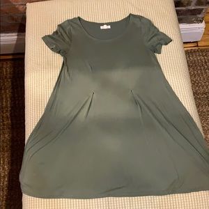 Army green tshirt dress